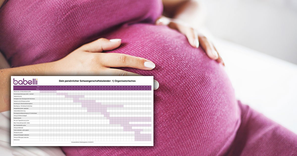 schwangerschaftskalender neu - Dein persönlicher Schwangerschaftskalender