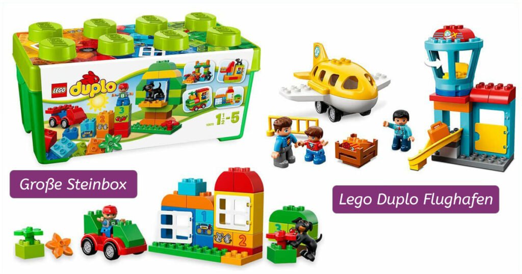 Lego Duplo: Steinebox und Flughafen