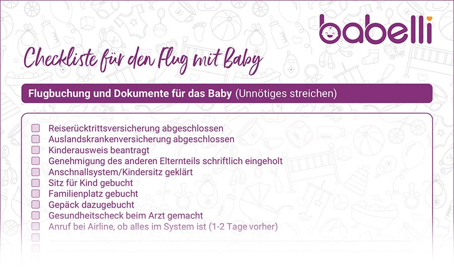 checkliste fliegen mit baby preview - Fliegen mit Baby: 19 ultimative Tipps